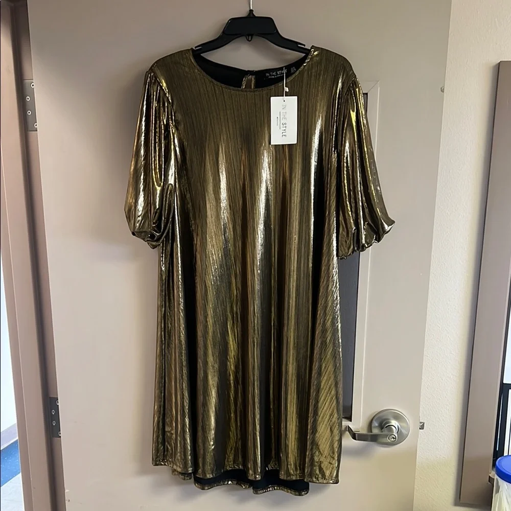 Gold Metallic Dress - Picture 1 of 5